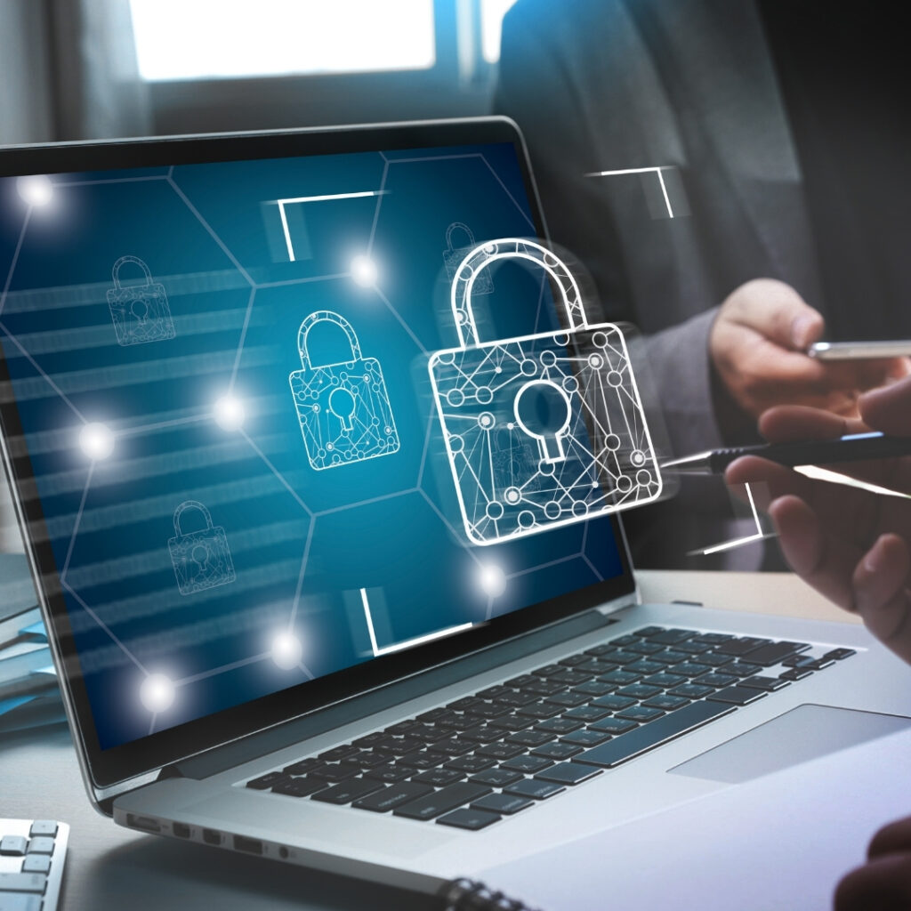 Computer security with Padlock on Screen